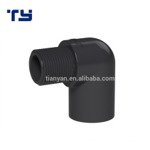 PVC ASTM SCH80 Water Supply flexible rubber pipe fittings 90 Degree Male Female Elbow